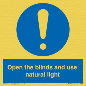 Open the blinds and use natural light